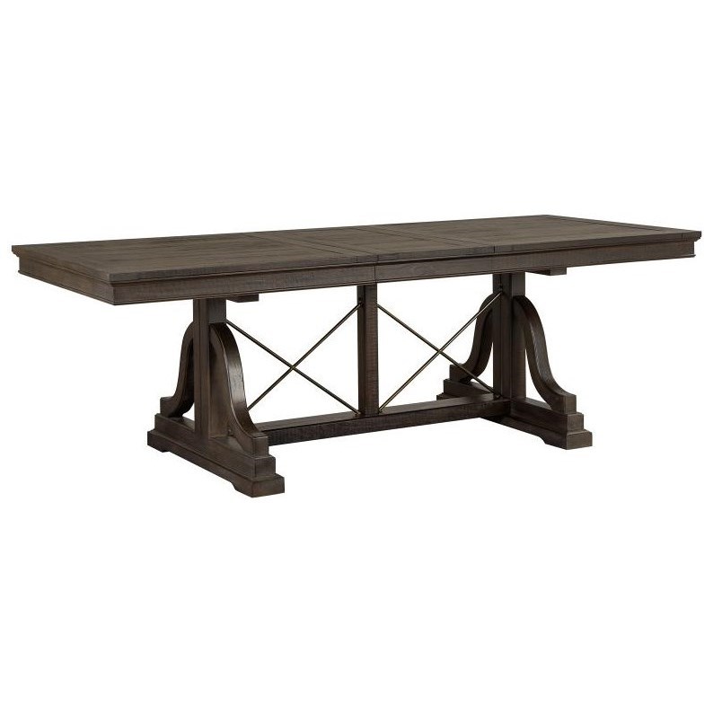 Magnussen Home Westley Falls Rectangular Dining Trestle Table with